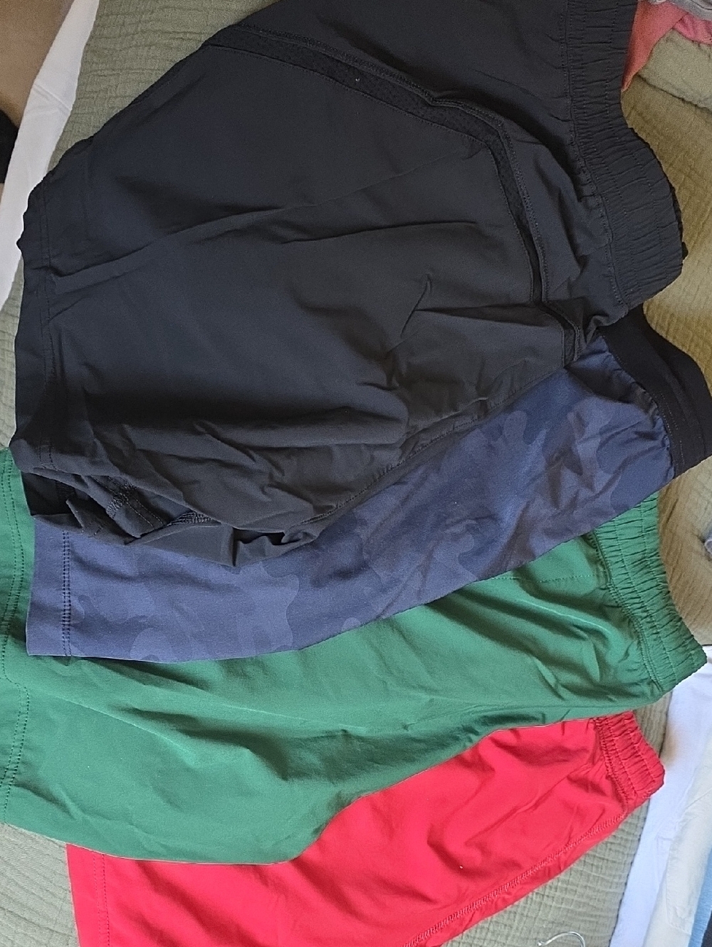 RHONE Athletic Shorts - Black, Navy Camo, Green, Red